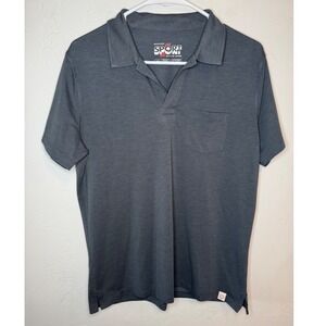 Marine Layer Weekend Sport Polo Shirt Mens Small Gray Pique Pocket 14975